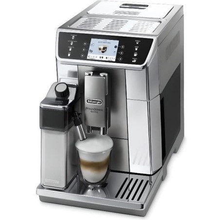 Machine a café expresso avec broyeur - DELONGHI - ECAM650.55.MS - Connecté - PrimaDonna Elite - Gris