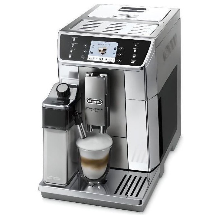 Machine a café expresso avec broyeur - DELONGHI - ECAM650.55.MS - Connecté - PrimaDonna Elite - Gris Machine a café expresso avec broyeur - DELONGHI - ECAM650.55.MS - Connecté - PrimaDonna Elite - Gris