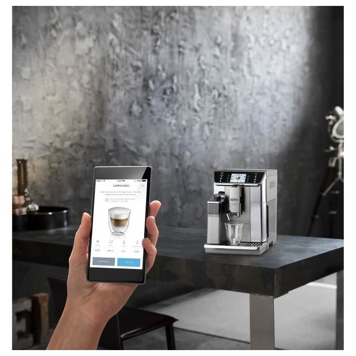 Machine a café expresso avec broyeur - DELONGHI - ECAM650.55.MS - Connecté - PrimaDonna Elite - Gris Machine a café expresso avec broyeur - DELONGHI - ECAM650.55.MS - Connecté - PrimaDonna Elite - Gris