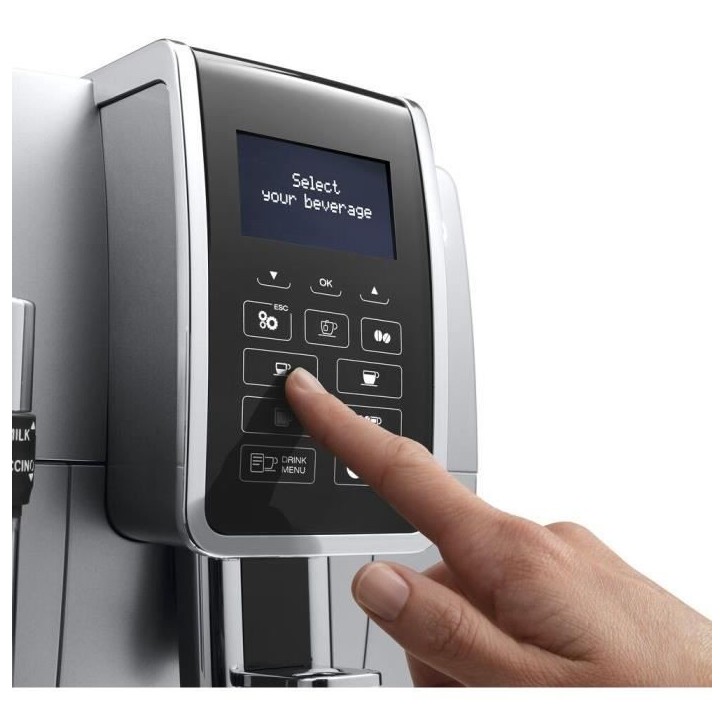 Machine expresso automatique avec broyeur - DELONGHI - DINAMICA ECAM 350.35.SB - Ecran 4 recettes - Silver Machine expresso automatique avec broyeur - DELONGHI - DINAMICA ECAM 350.35.SB - Ecran 4 recettes - Silver