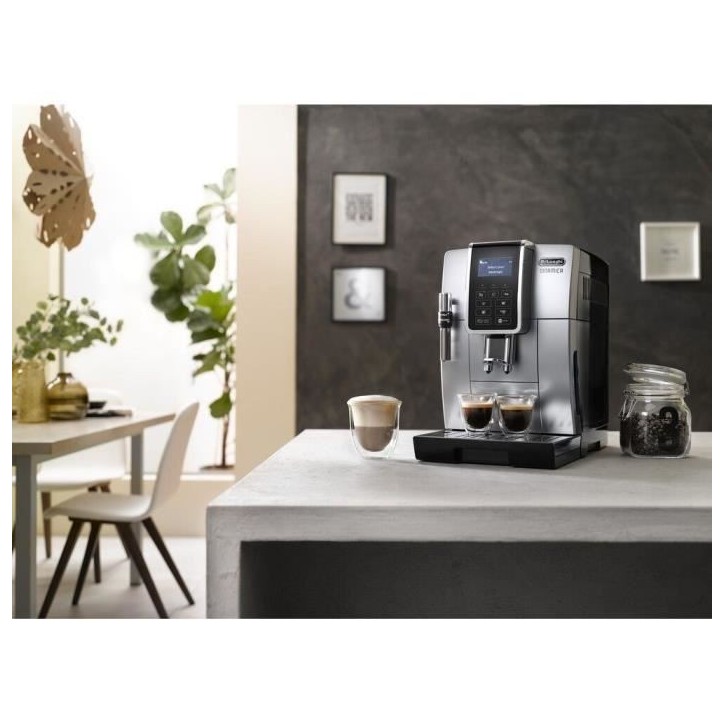 Machine expresso automatique avec broyeur - DELONGHI - DINAMICA ECAM 350.35.SB - Ecran 4 recettes - Silver Machine expresso automatique avec broyeur - DELONGHI - DINAMICA ECAM 350.35.SB - Ecran 4 recettes - Silver