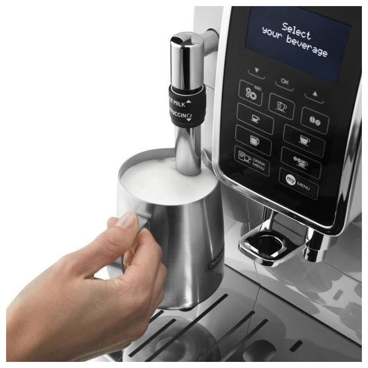 Machine expresso automatique avec broyeur - DELONGHI - DINAMICA ECAM 350.35.SB - Ecran 4 recettes - Silver Machine expresso automatique avec broyeur - DELONGHI - DINAMICA ECAM 350.35.SB - Ecran 4 recettes - Silver