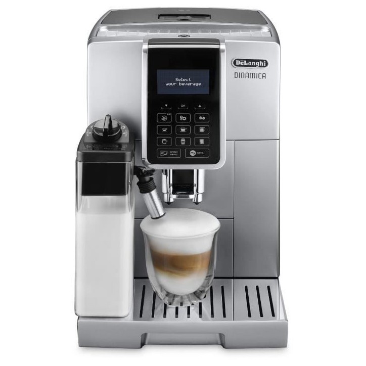 Machine a café expresso avec broyeur - DELONGHI - ECAM 350.75.S - Dinamica - 1.8 Litres - Capacité réservoir 300g - Argent Machine a café expresso avec broyeur - DELONGHI - ECAM 350.75.S - Dinamica - 1.8 Litres - Capacité réservoir 300g - Argent