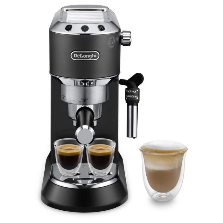 Machine expresso classique - DELONGHI - EC685.BK Dedica Style - Café moulu et dosettes ESE - 15 bars - 1L - Noir Machine expresso classique - DELONGHI - EC685.BK Dedica Style - Café moulu et dosettes ESE - 15 bars - 1L - Noir