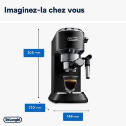 Machine expresso classique - DELONGHI - EC685.BK Dedica Style - Café