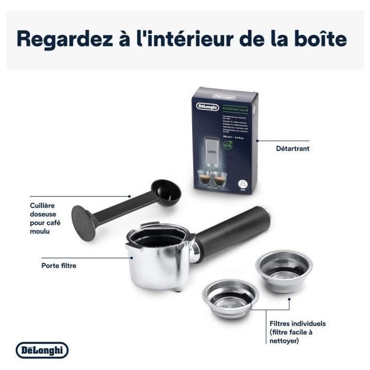 Machine expresso classique - DELONGHI - EC685.BK Dedica Style - Café moulu et dosettes ESE - 15 bars - 1L - Noir Machine expresso classique - DELONGHI - EC685.BK Dedica Style - Café moulu et dosettes ESE - 15 bars - 1L - Noir