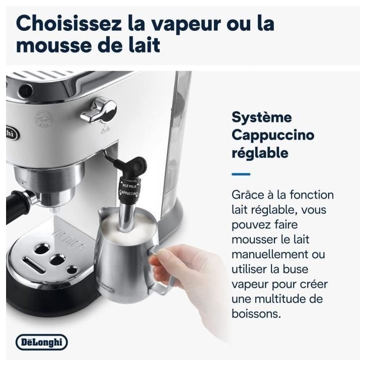 Machine expresso classique - DELONGHI EC 685.W Dedica Style - Blanc Machine expresso classique - DELONGHI EC 685.W Dedica Style - Blanc