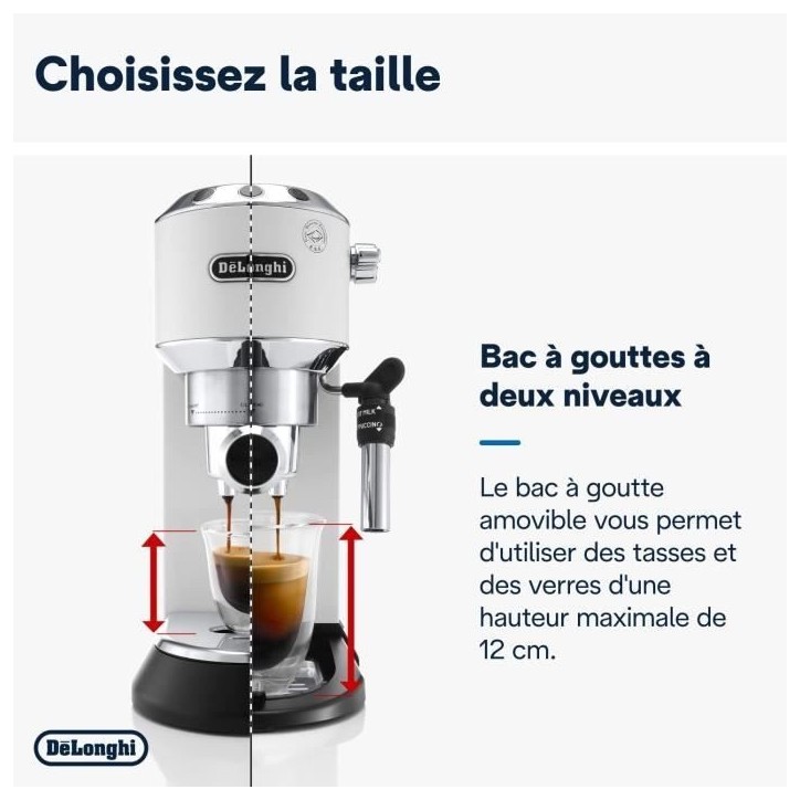 Machine expresso classique - DELONGHI EC 685.W Dedica Style - Blanc Machine expresso classique - DELONGHI EC 685.W Dedica Style - Blanc