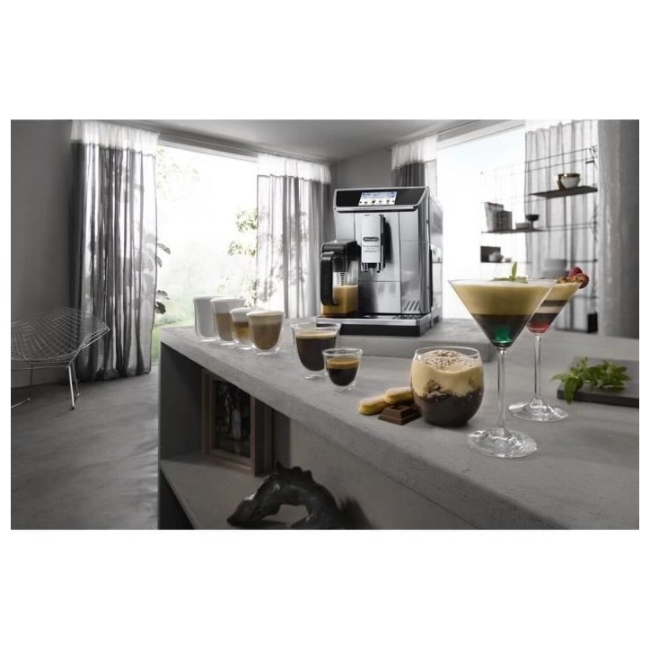 Machine expresso broyeur - DELONGHI PrimaDonna Elite Experience ECAM650.85.MS - Gris - Connecté - Machine a café grains Machine expresso broyeur - DELONGHI PrimaDonna Elite Experience ECAM650.85.MS - Gris - Connecté - Machine a café grains
