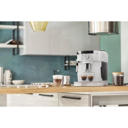 Espresso avec broyeur a grains - DELONGHI - Magnifica S ECAM22.110.W - 1,8 L - 250 g - 15 bar - 1450 W - Silver et noir