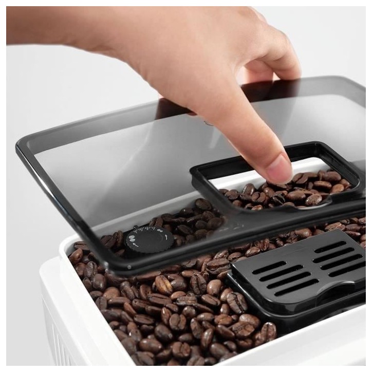Espresso avec broyeur a grains - DELONGHI - Magnifica S ECAM22.110.W - 1,8 L - 250 g - 15 bar - 1450 W - Silver et noir Espresso avec broyeur a grains - DELONGHI - Magnifica S ECAM22.110.W - 1,8 L - 250 g - 15 bar - 1450 W - Silver et noir