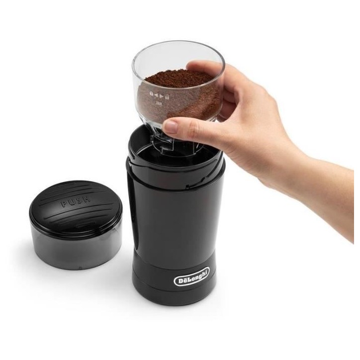 Moulins a café - DELONGHI - KG200 - 170 W - 90 g de grains - Noir Moulins a café - DELONGHI - KG200 - 170 W - 90 g de grains - Noir