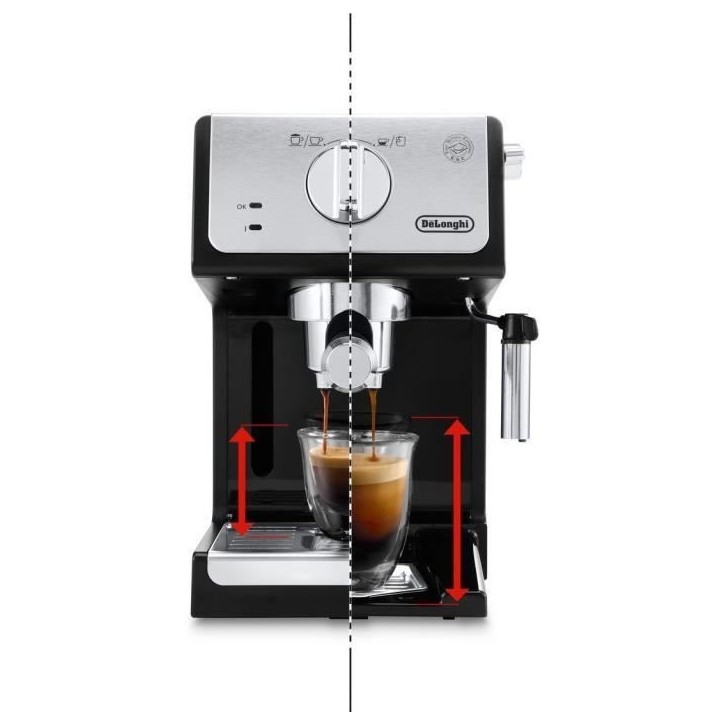 Machine a expresso - DELONGHI - Stilosa EC230.BK - 1100 W - Buse a vapeur - Noir Machine a expresso - DELONGHI - Stilosa EC230.BK - 1100 W - Buse a vapeur - Noir