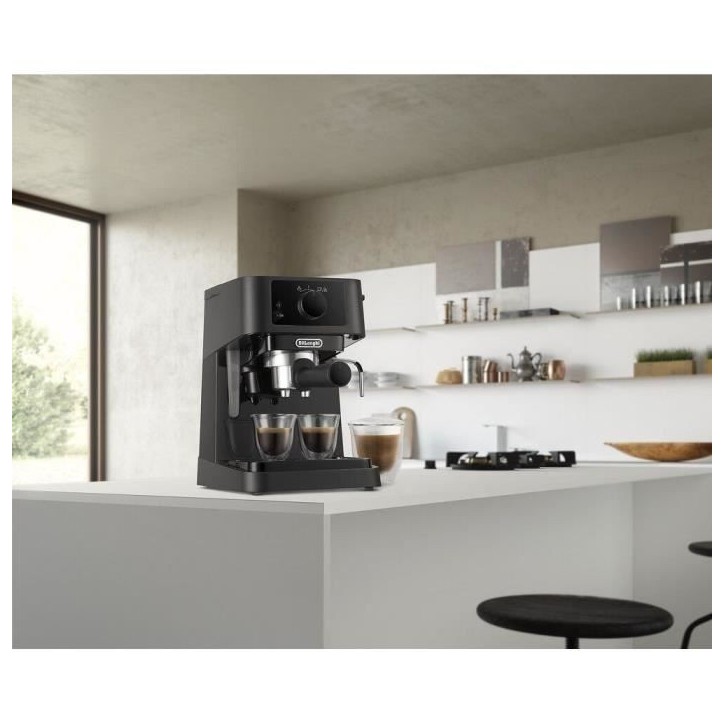 Machine a expresso - DELONGHI Stilosa EC235.BK - Noir - Buse vapeur - Compatible ESE Machine a expresso - DELONGHI Stilosa EC235.BK - Noir - Buse vapeur - Compatible ESE