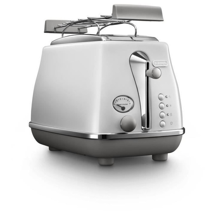 Grille-pain - DELONGHI - CTOC2103.W - 900 W - 2 fentes - Blanc Grille-pain - DELONGHI - CTOC2103.W - 900 W - 2 fentes - Blanc