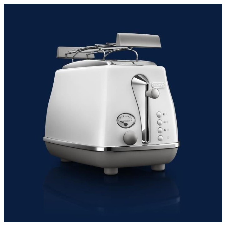 Grille-pain - DELONGHI - CTOC2103.W - 900 W - 2 fentes - Blanc Grille-pain - DELONGHI - CTOC2103.W - 900 W - 2 fentes - Blanc
