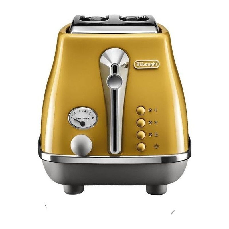 Grille-pain - DELONGHI - ICONA CAPITALS - 2 tranches - 900W - Chauffe