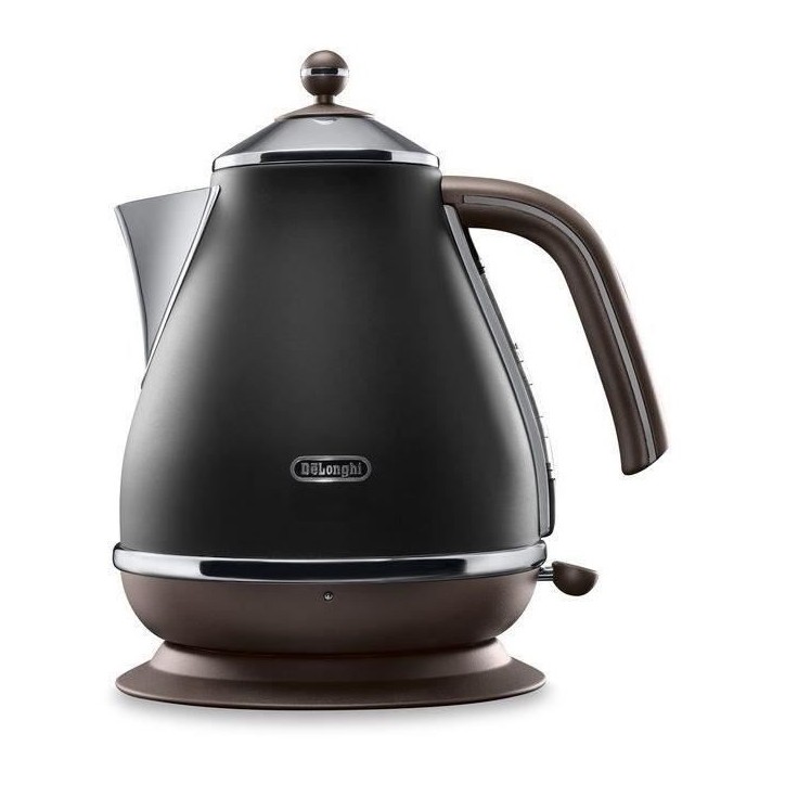 Bouilloire - DELONGHI - KBOV2001.BK - 2000 W - 1,7 L - Noir mat / Chocolat Bouilloire - DELONGHI - KBOV2001.BK - 2000 W - 1,7 L - Noir mat / Chocolat
