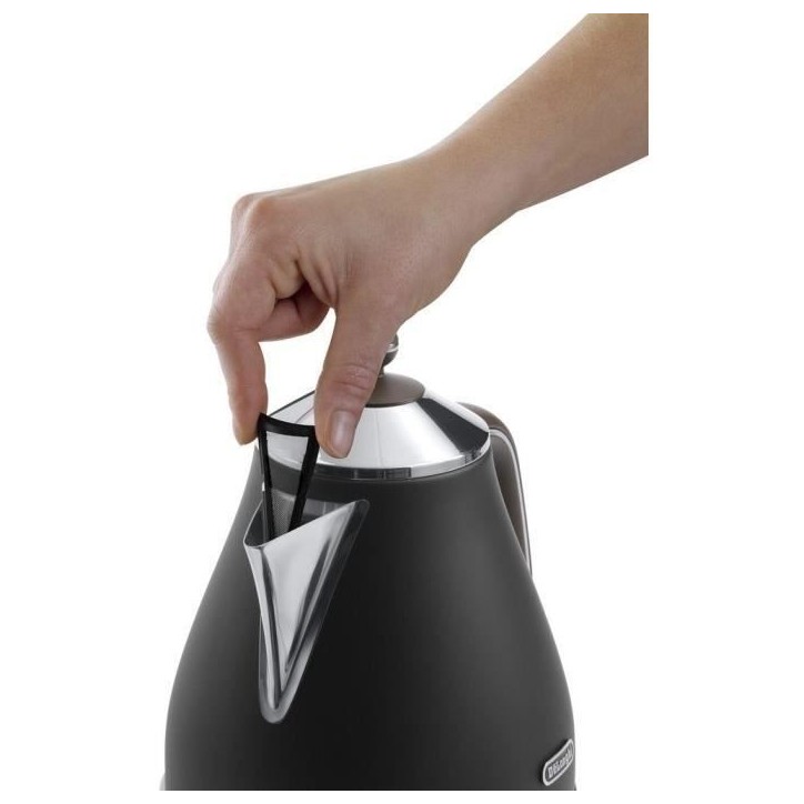 Bouilloire - DELONGHI - KBOV2001.BK - 2000 W - 1,7 L - Noir mat / Chocolat Bouilloire - DELONGHI - KBOV2001.BK - 2000 W - 1,7 L - Noir mat / Chocolat