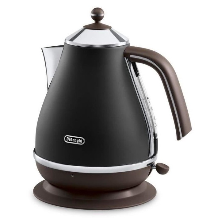 Bouilloire - DELONGHI - KBOV2001.BK - 2000 W - 1,7 L - Noir mat / Chocolat Bouilloire - DELONGHI - KBOV2001.BK - 2000 W - 1,7 L - Noir mat / Chocolat