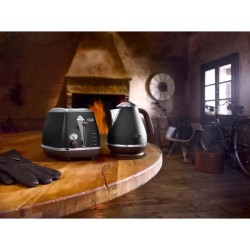 Bouilloire - DELONGHI - KBOV2001.BK - 2000 W - 1,7 L - Noir mat / Choc