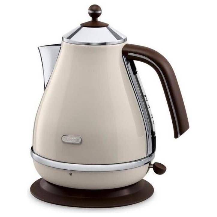 Bouilloire électrique Icona Vintage - DELONGHI - KBOV 2001.BG - 1.7 L - Résistance cachée en inox Bouilloire électrique Icona Vintage - DELONGHI - KBOV 2001.BG - 1.7 L - Résistance cachée en inox