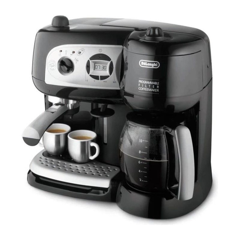 DELONGHI BCO 264.1 - Combiné expresso cafetiere - Noir - Café moulu DELONGHI BCO 264.1 - Combiné expresso cafetiere - Noir - Café moulu