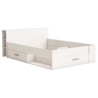 DEMEYERE Lit adulte contemporain blanc perle + tete de lit - l 160 x L