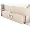 DEMEYERE Lit adulte contemporain blanc perle + tete de lit - l 160 x L