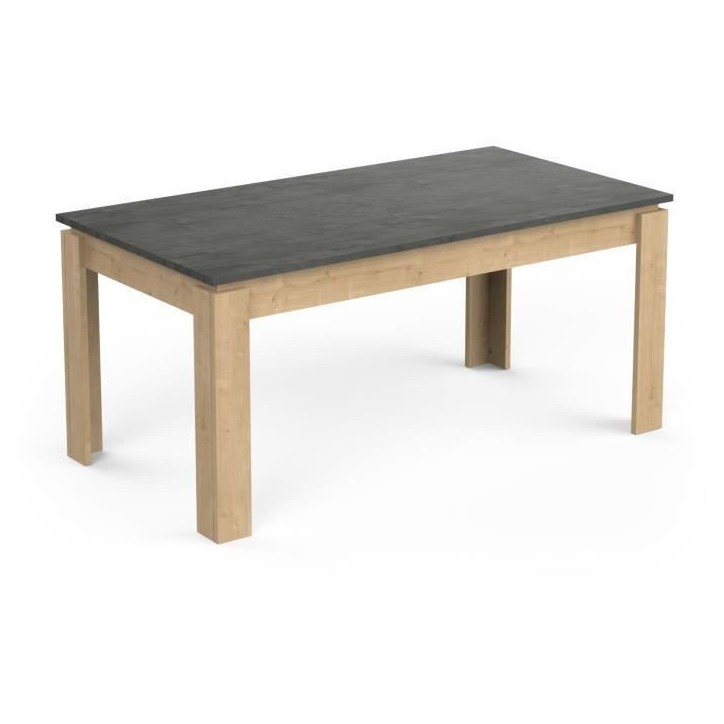 Table a manger seule AUSTIN - 6 personnes - Décor chene Hamilton et Sidewalk - L179 x P 90 x H 77 cm - DEMEYERE Table a manger seule AUSTIN - 6 personnes - Décor chene Hamilton et Sidewalk - L179 x P 90 x H 77 cm - DEMEYERE