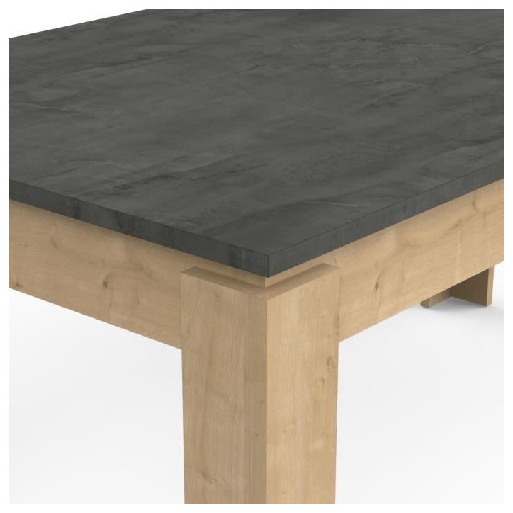 Table a manger seule AUSTIN - 6 personnes - Décor chene Hamilton et Sidewalk - L179 x P 90 x H 77 cm - DEMEYERE Table a manger seule AUSTIN - 6 personnes - Décor chene Hamilton et Sidewalk - L179 x P 90 x H 77 cm - DEMEYERE