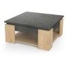 Table basse carrée AUSTIN - Décor chene Hamilton et Sidewalk - L 80