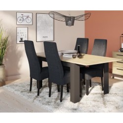 Table extensible - CRAFT - Rectangulaire - Décor mélamine chene hami