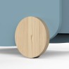 Chariot de rangement a roulettes - FIRMIANA - Style scandinave - Bleu