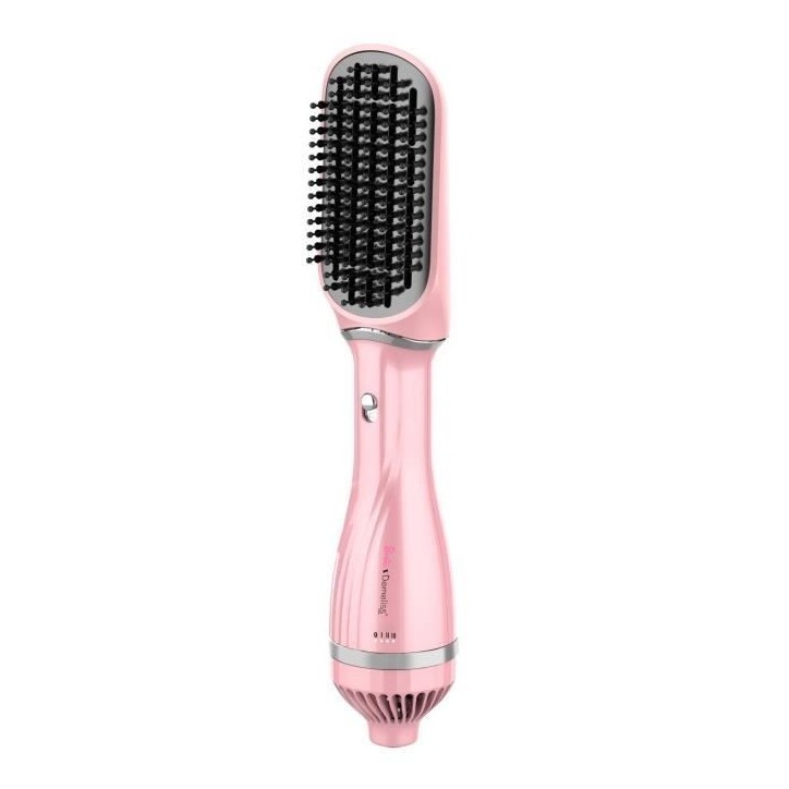 Brosse soufflante - DEMELISS - Volume & Style - Barbie Edition - 1200 W - 3 températures - Rose