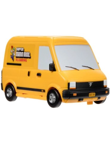 Playset Mini Van - JAKKS PACIFIC - SUPER MARIO MOVIE - Figurine Mario 3cm - Jaune et noir