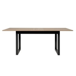 Table a manger extensible - Décor chene sonoma et anthracite - 160-20