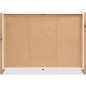 Buffet - DENVER - Chene artisan / Blanc - 2 portes - 3 tiroirs - 120 x 40 x 88 cm
