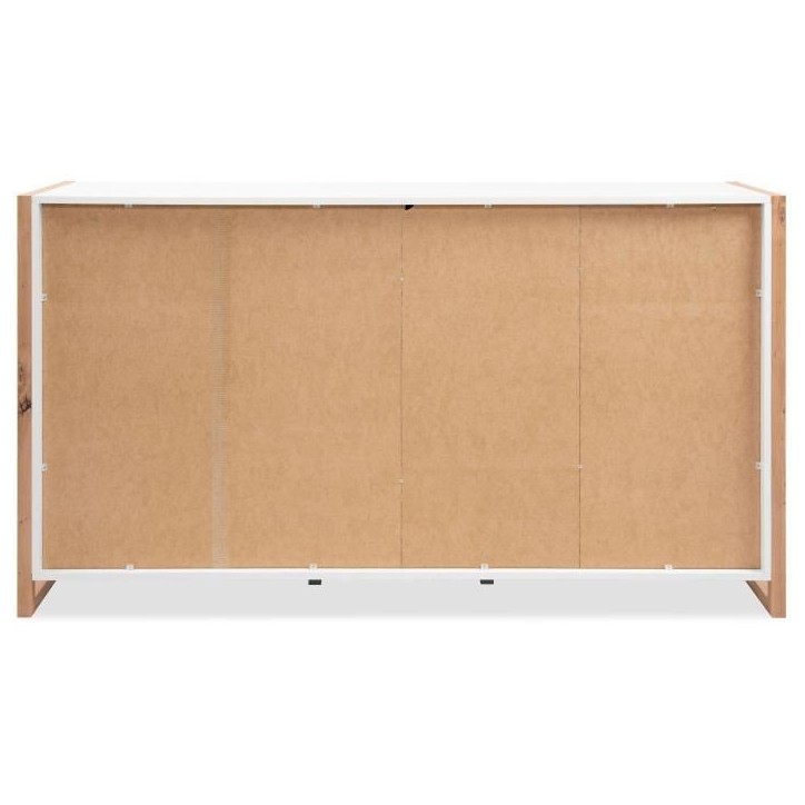 Buffet - DENVER - Chene artisan / Blanc - 3 portes - 3 tiroirs - 160 x 40 x 88 cm Buffet - DENVER - Chene artisan / Blanc - 3 portes - 3 tiroirs - 160 x 40 x 88 cm