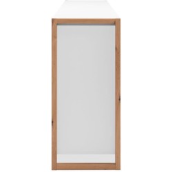 Buffet - DENVER - Chene artisan / Blanc - 3 portes - 3 tiroirs - 160 x