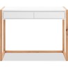 Console Bureau - DENVER - Chene artisan / Blanc - 2 tiroirs - 100 x 35
