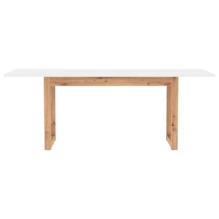 Table a manger - DENVER - Extensible - 10 personnes - Chene artisan / Blanc - 160- 200 x 90 x 75 cm Table a manger - DENVER - Extensible - 10 personnes - Chene artisan / Blanc - 160- 200 x 90 x 75 cm