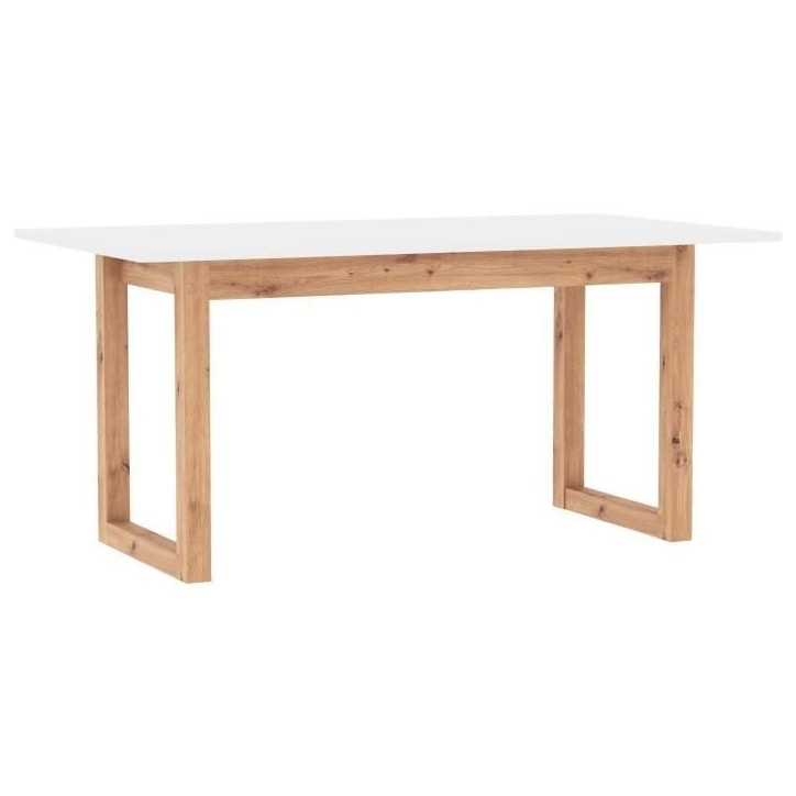 Table a manger - DENVER - Extensible - 10 personnes - Chene artisan / Blanc - 160- 200 x 90 x 75 cm Table a manger - DENVER - Extensible - 10 personnes - Chene artisan / Blanc - 160- 200 x 90 x 75 cm