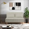 Banquette BZ - 2 places - Tissu velours côtelé Beige - 130 x 90 x 81