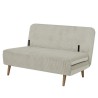 Banquette BZ - 2 places - Tissu velours côtelé Beige - 130 x 90 x 81