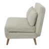 Banquette BZ - 2 places - Tissu velours côtelé Beige - 130 x 90 x 81