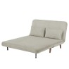 Banquette BZ - 2 places - Tissu velours côtelé Beige - 130 x 90 x 81