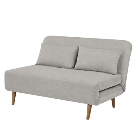Banquette BZ - 2 places - Tissu Beige - 130 x 90 x 81 cm - DEPLO