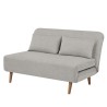 Banquette BZ - 2 places - Tissu Beige - 130 x 90 x 81 cm - DEPLO