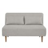 Banquette BZ - 2 places - Tissu Beige - 130 x 90 x 81 cm - DEPLO